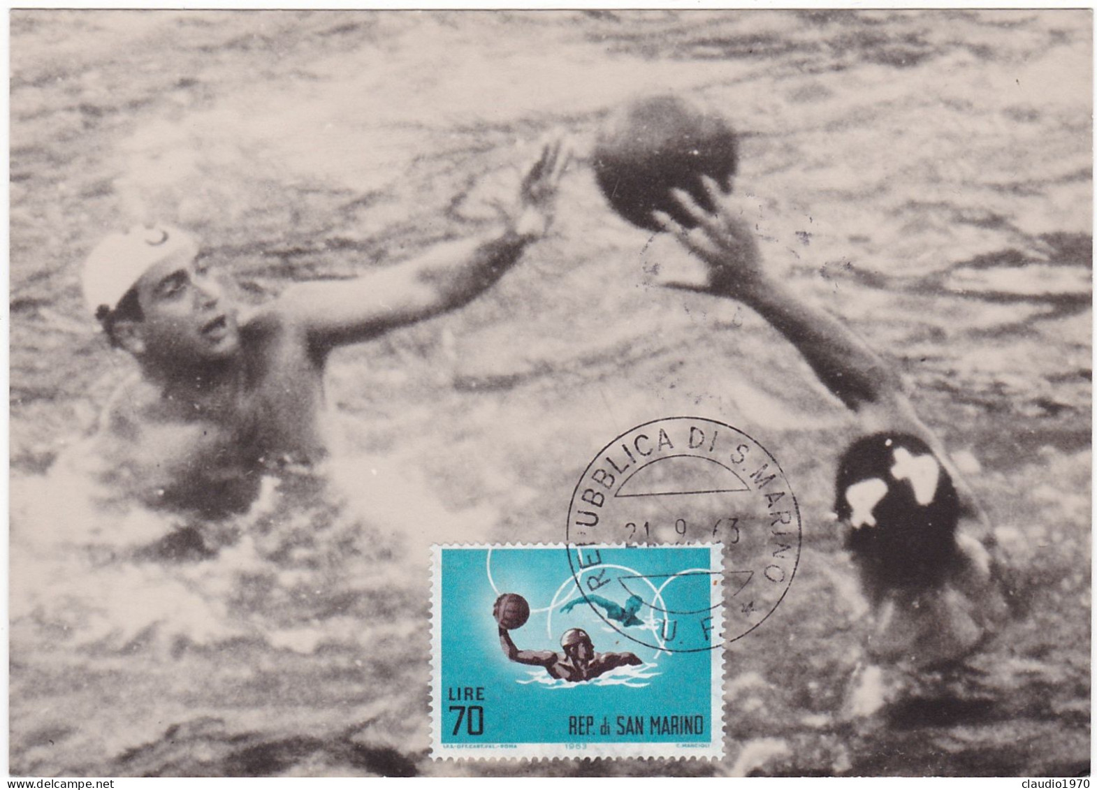 SAN MARINO - FOTOGRAFIA - PREOLIMPICA (VERSO TOKYO) L.  70 - 1963 - Covers & Documents