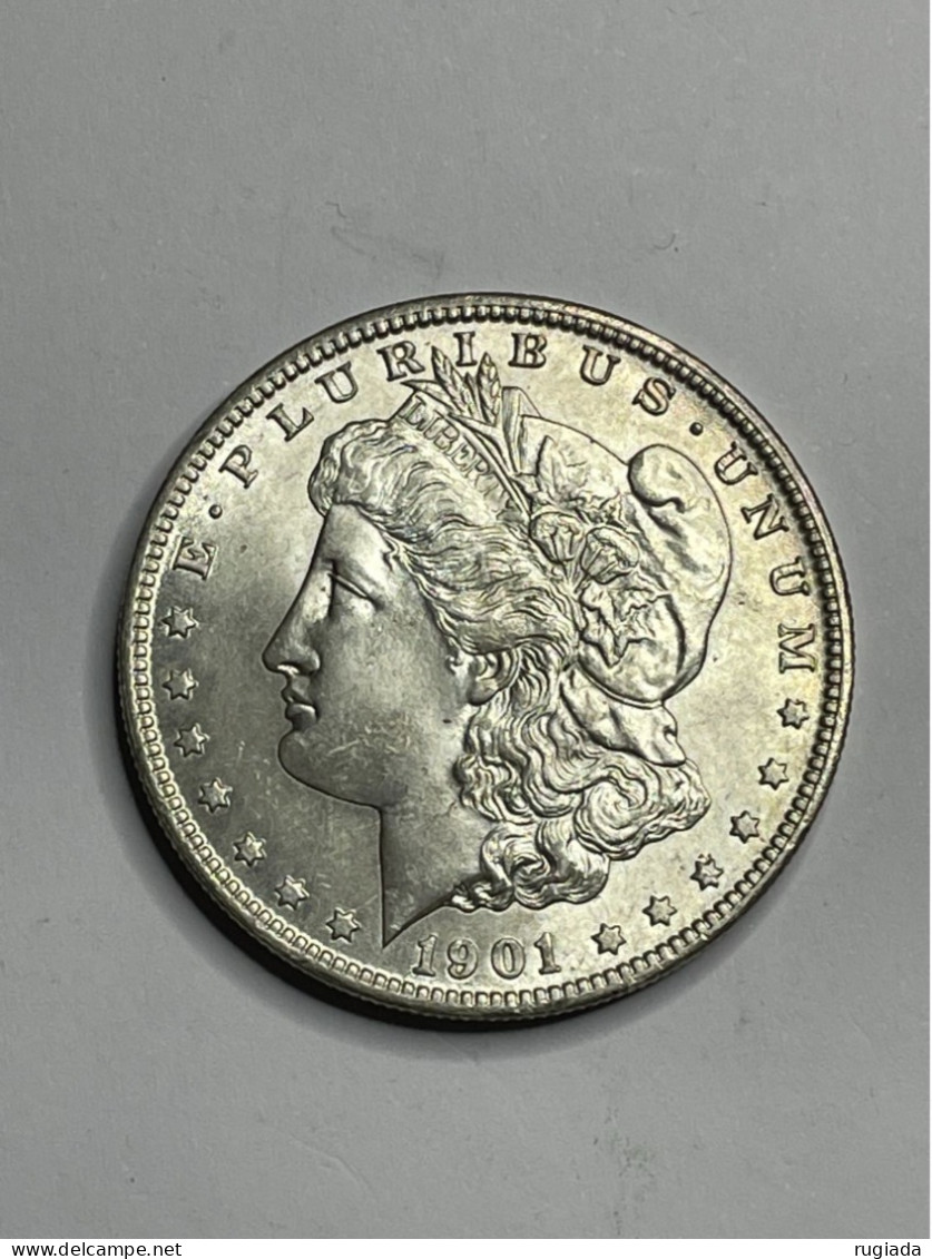 1901 (O) USA Morgan Dollar Coin, High Grade, AU About Uncirculated, Uncleaned, 26.87g, 90% Silver - 1878-1921: Morgan
