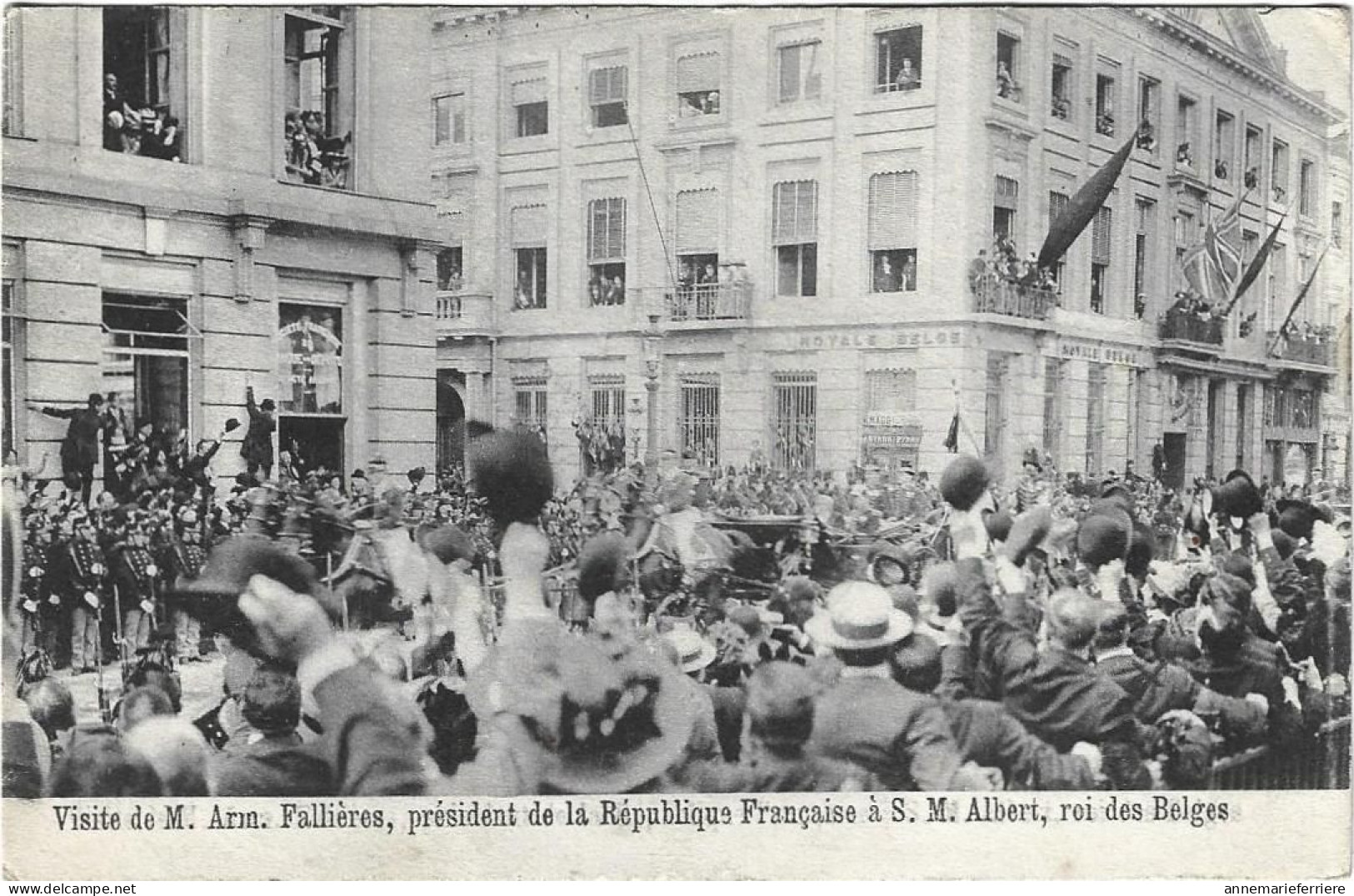 Visite De M. Arm. Fallières Président De La République Française à S.M. Albert Roi Des Belges - Bruxelles - Beroemde Personen