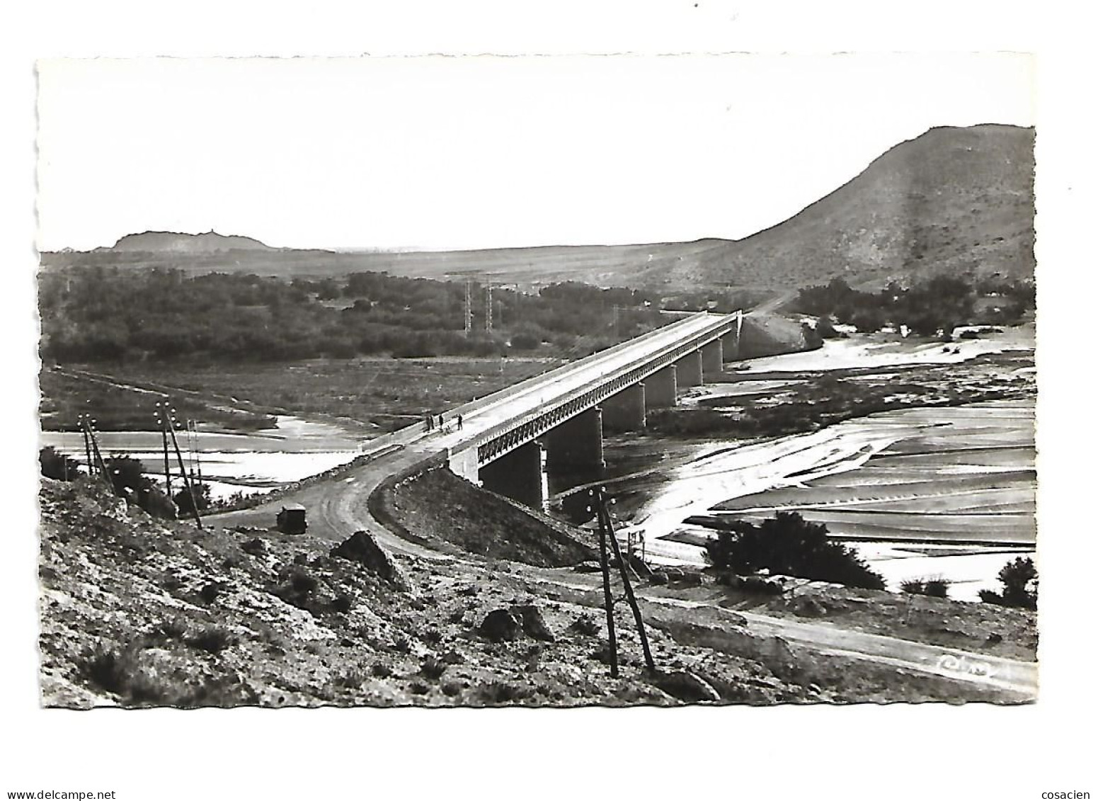 Laghouat Sud Algérien  Algérie Le Pont Sur L'oued M'zi N° 60 Noir Et Blanc Non écrite Mon Circulée Vers 1961/1963 - Laghouat