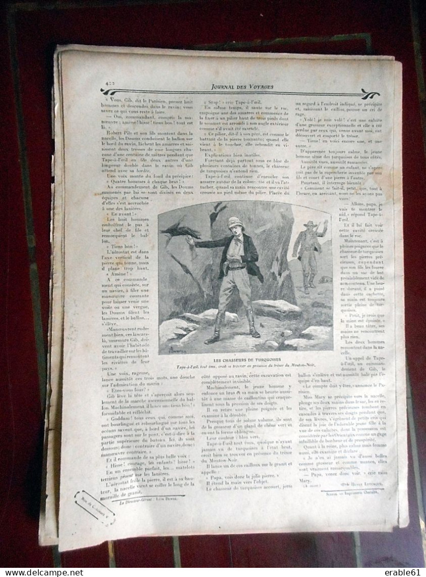 JOURNAL DES VOYAGES 14/11/ 1909 COTE D IVOIRE SUPPLICE FIDJI CANNIBALE PORTUGAL ROI MANOEL ARTIQUE MORSE OUGANDA ROOSEVE - Informations Générales