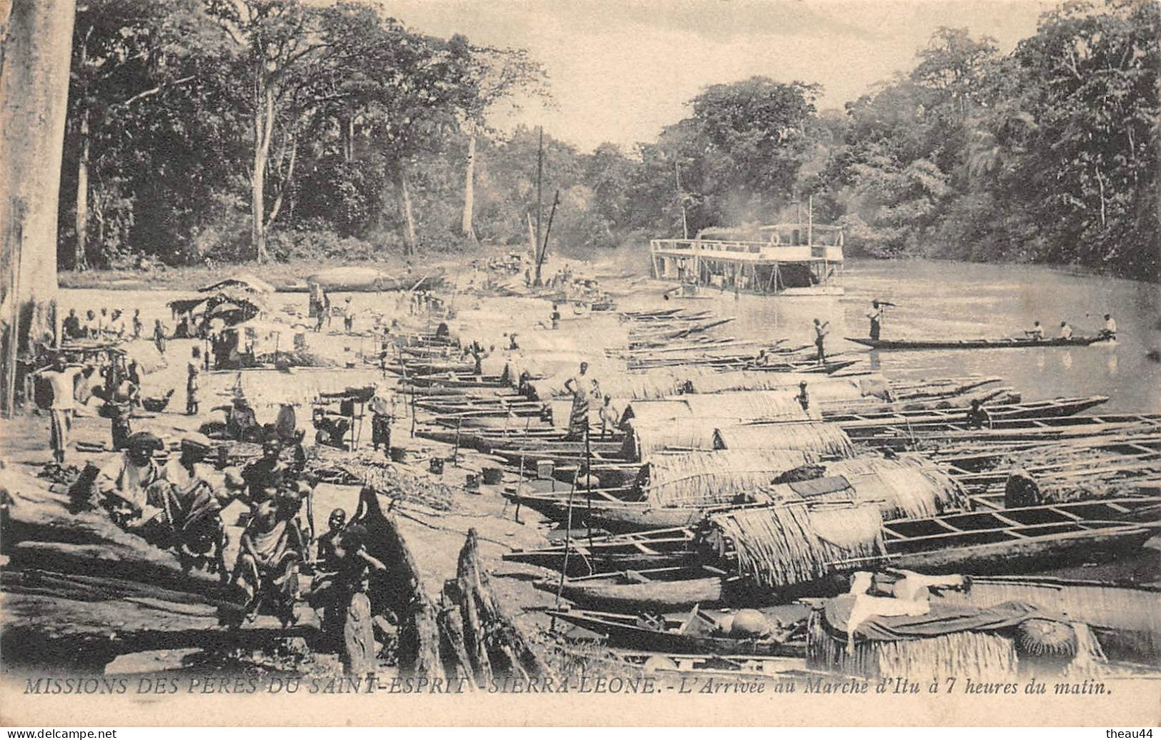 ¤¤   -  SIERRA-LEONE  -  L'Arrivée Au Marché D'Itu à 7 Heures Du Matin    -  Missions Des Pères Du Saint-Esprit   -   ¤¤ - Sierra Leone