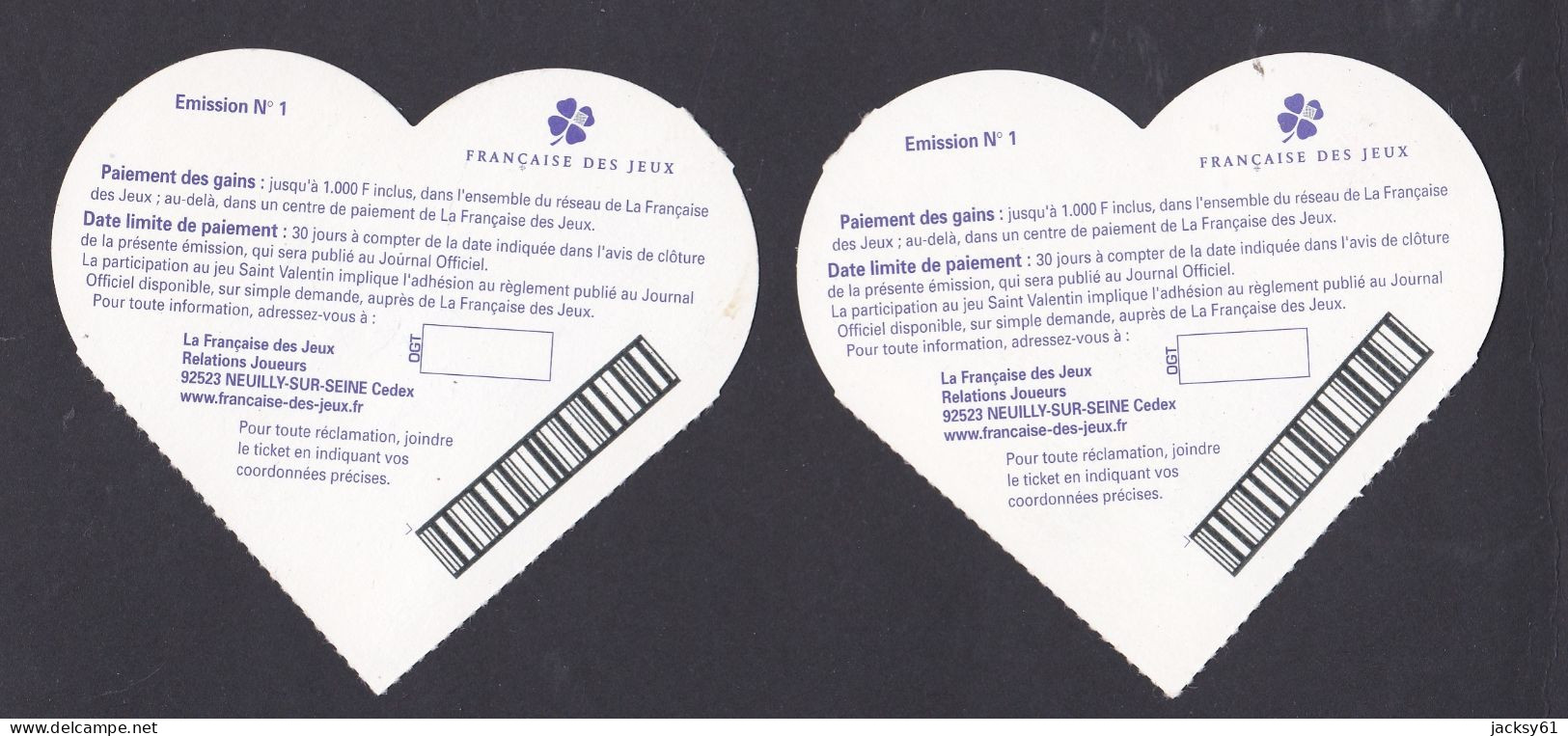 St - Valentin  - Emission N°1 - Billetes De Lotería