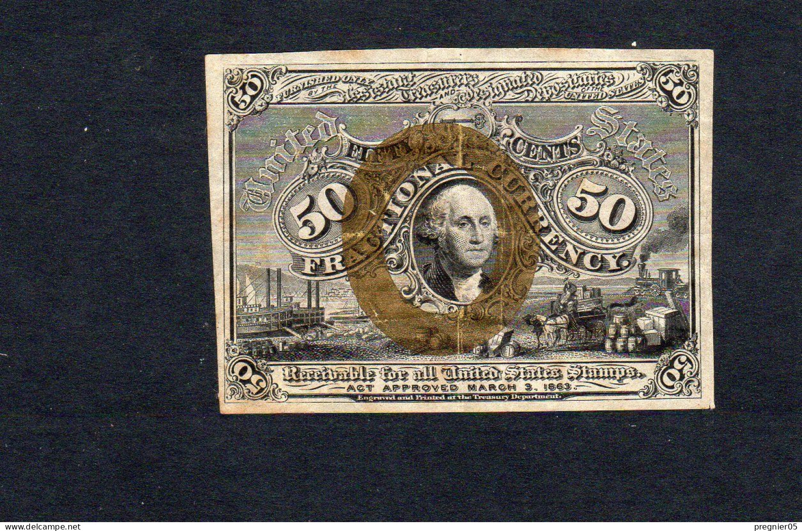 USA - Billet 50 Cents Washington 1863 SUP/XF P.104 - 1863 : 2 Uitgave