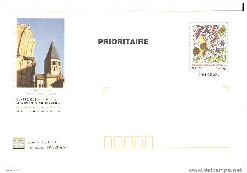 PAP - Prêt-à-Poster - Timbre ENLUMINURE - MONUM - ABBAYE DE CLUNY- ETAT NEUF - Prêts-à-poster:Stamped On Demand & Semi-official Overprinting (1995-...)