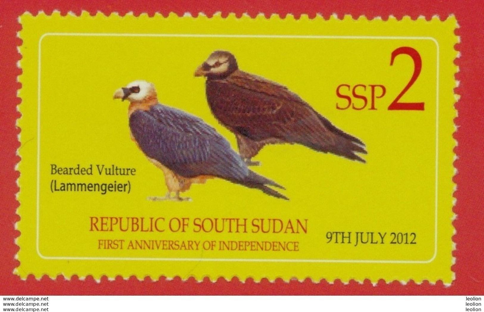 SOUTH SUDAN 2nd Issue = Süd-Sudan 2 SSP Birds Oiseaux SOUDAN Soedan - Sud-Soudan