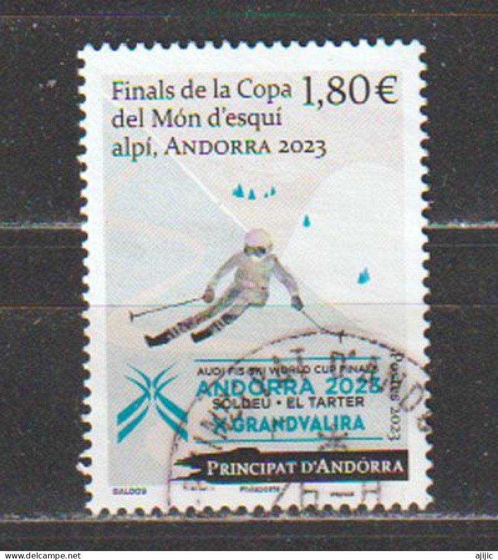 2023. Championnat Du Monde De Ski Alpin En Andorre. Timbre Oblitéré, 1 ère Qualité - Used Stamps