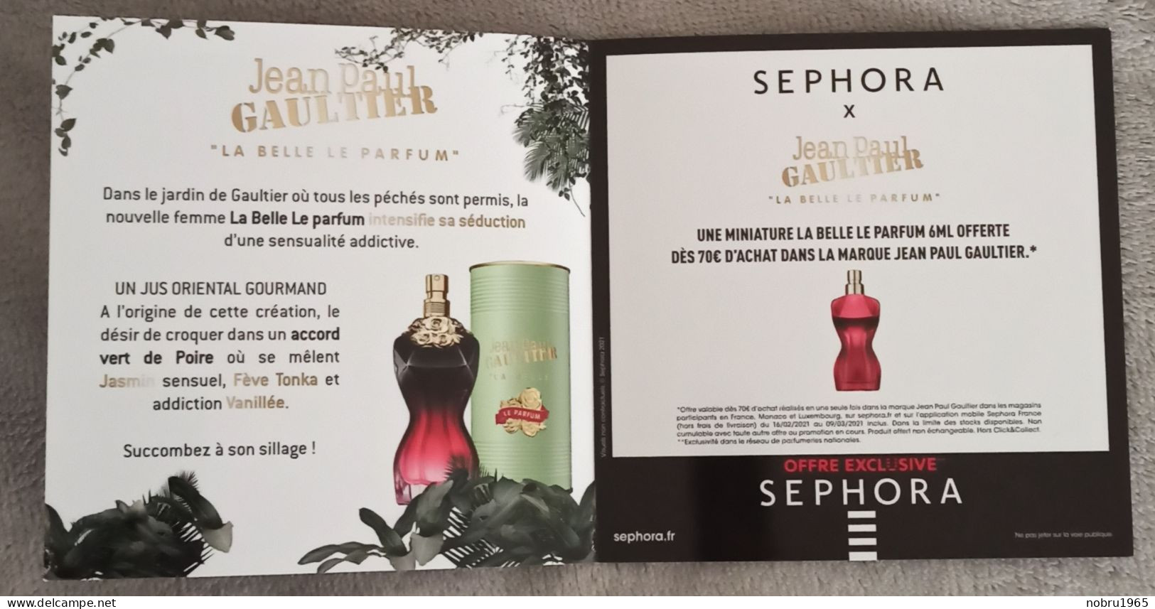 Carte Parfums Jean Paul Gaultier. Neuve - Otros & Sin Clasificación