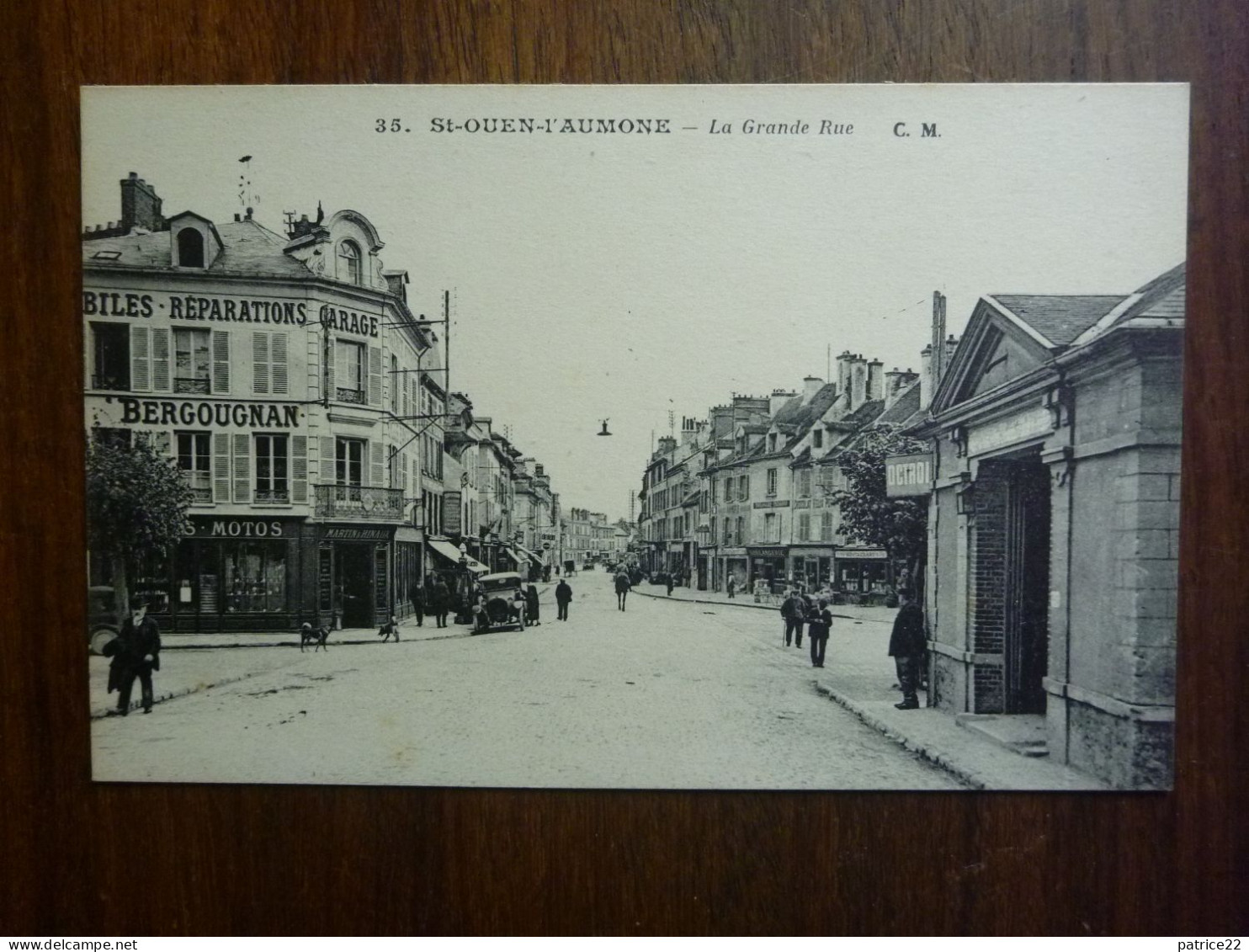 CPA  Non écrite - ST SAINT OUEN L'AUMONE LA GRANDE RUE GARAGE BERGOUGNAN - Saint-Ouen-l'Aumône