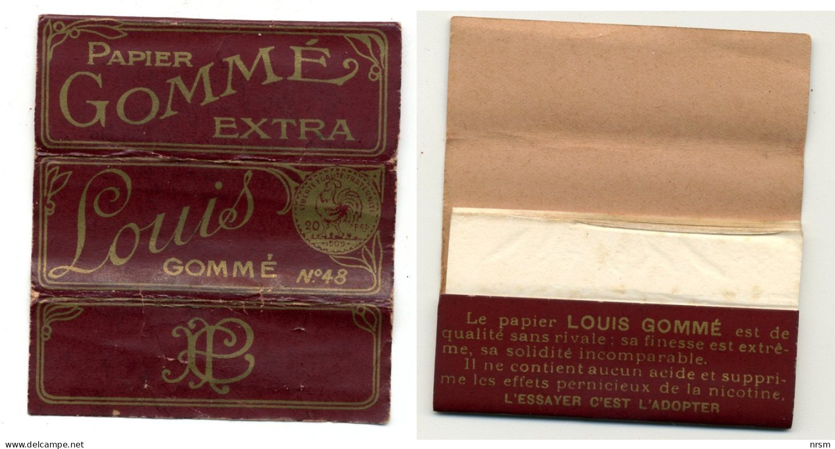 Papier à Cigarettes / Louis Gommé / Début XXème / RARE ! - Andere & Zonder Classificatie