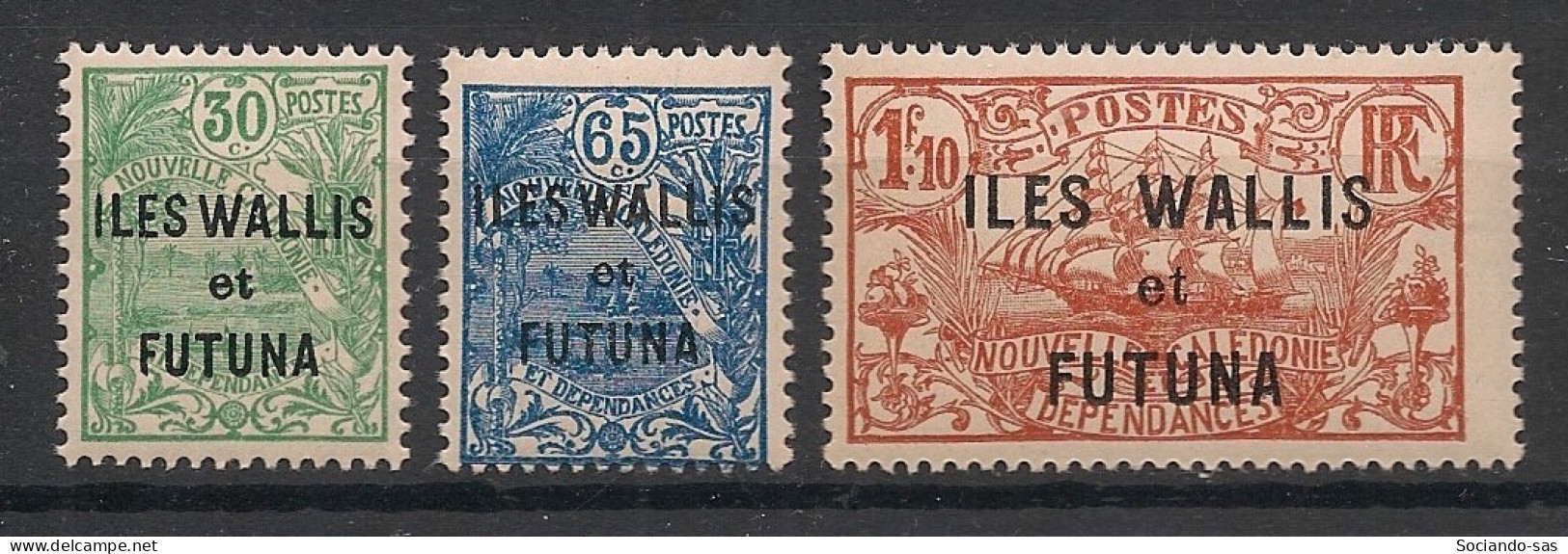 WALLIS ET FUTUNA - 1927-28 - N°YT. 40 à 42 - Série Complète - Neuf Luxe** / MNH / Postfrisch - Unused Stamps