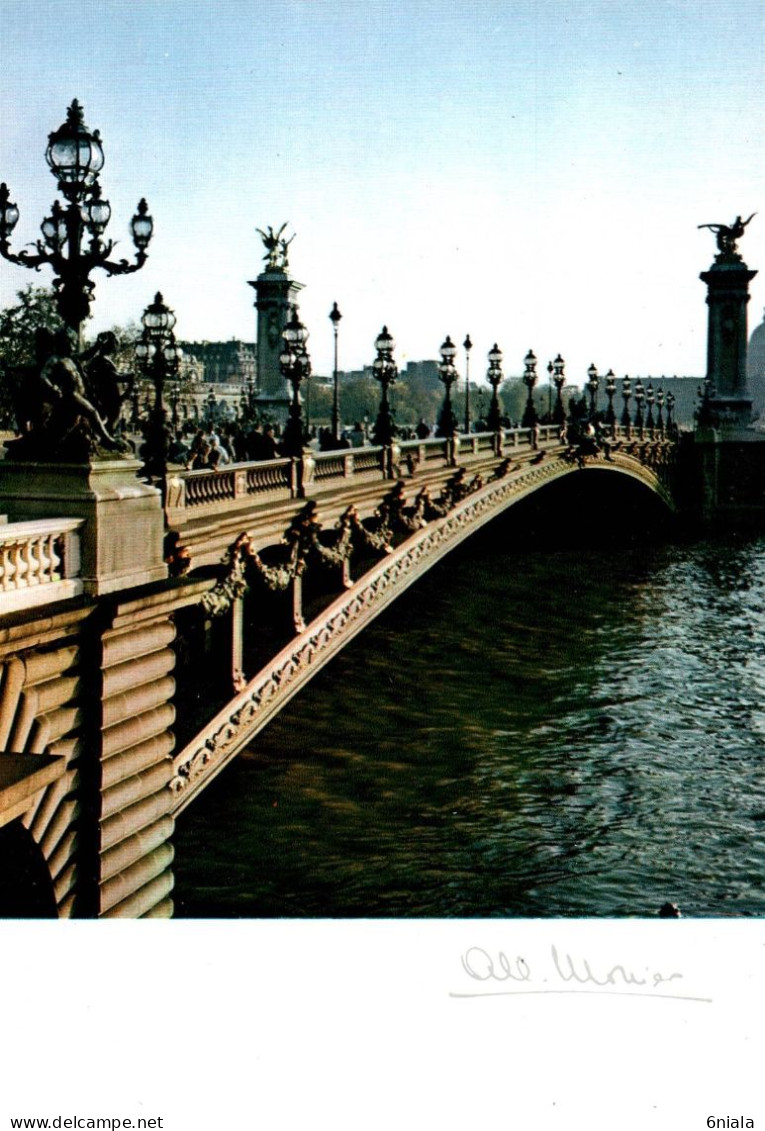 20643 Albert MONIER Photographe "  Le Pont Alexandre III  " PARIS  N° 10 083  ( 2 Scans) - Monier