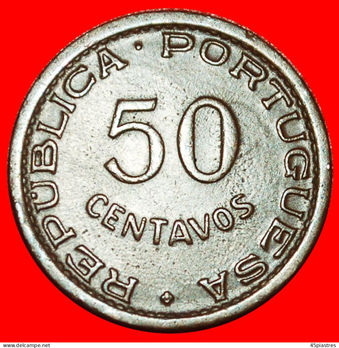 * ELEPHANT (1953-1961) PORTUGAL: ANGOLA  50 CENTAVOS 1954 ERROR! · LOW START ·  NO RESERVE! - Angola