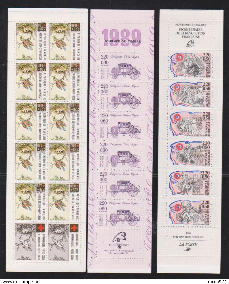 ANNEE COMPLETE  1989 TIMBRES NEUFS** +CARNETS+ FEUILLETS       7 SCAN - 1980-1989