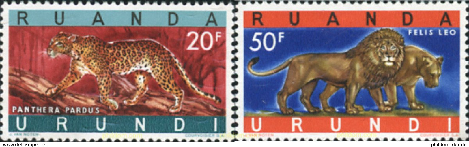 28754 MNH RUANDA URUNDI 1961 MAMIFEROS - Nuevos