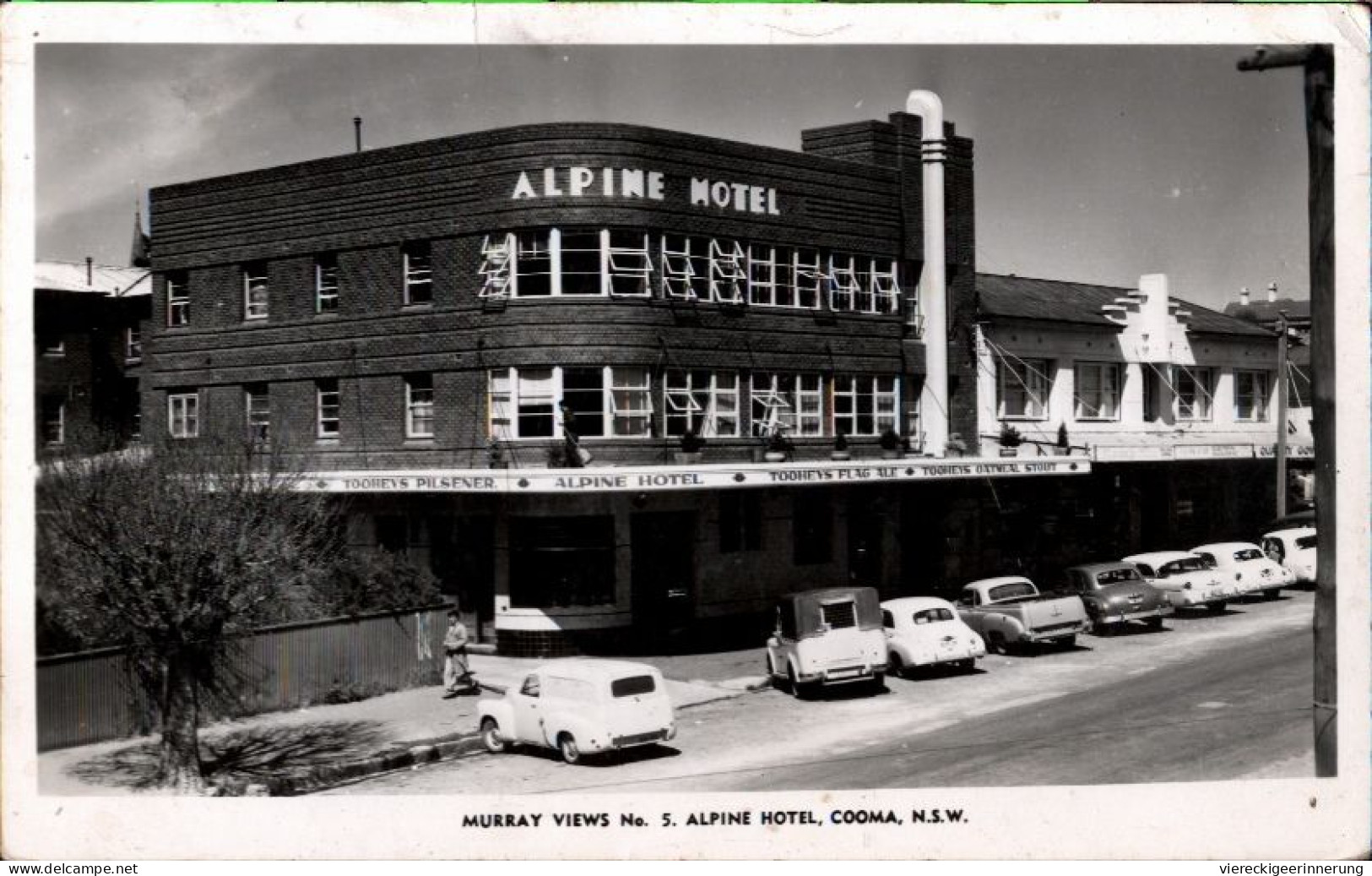 !  S/w Ansichtskarte Aus Cooma, NSW, Australia, Australien, Alpine Hotel, Cars - Sonstige & Ohne Zuordnung