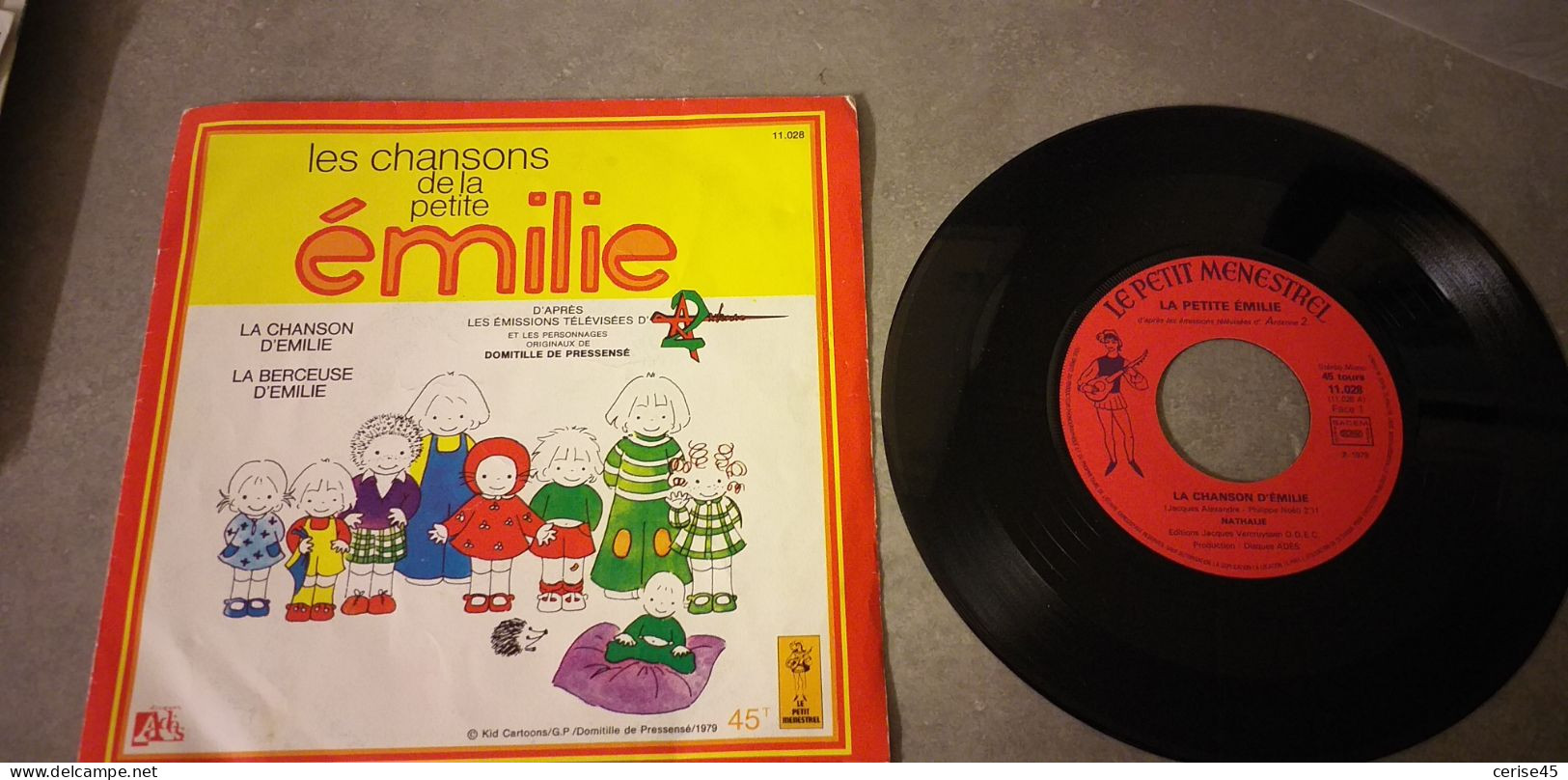 Disque 45t ..LES CHANSONS DE LA PETITE EMILIE - Enfants