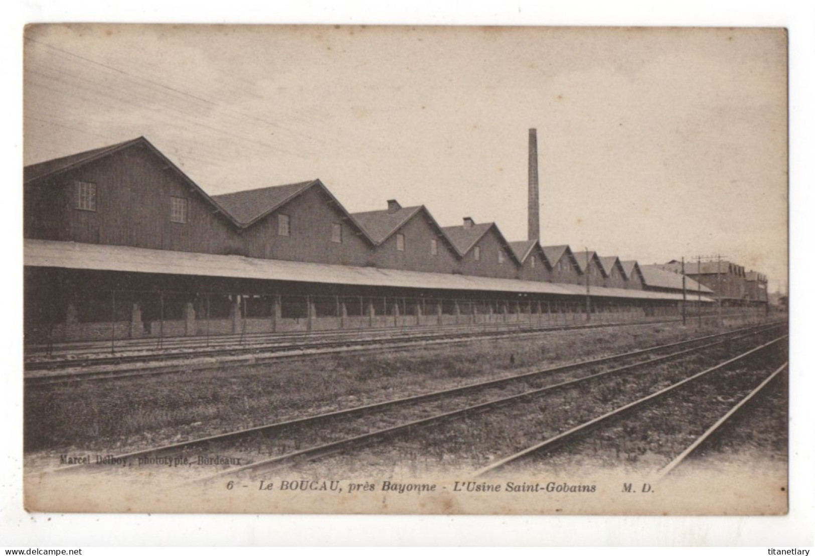 LE BOUCAU Près BAYONNE - 64 - L'Usine Saint Gobain (adressée à Mme Escalona ,rue De La Cité à Boucau) - Achat Immédiat - Boucau