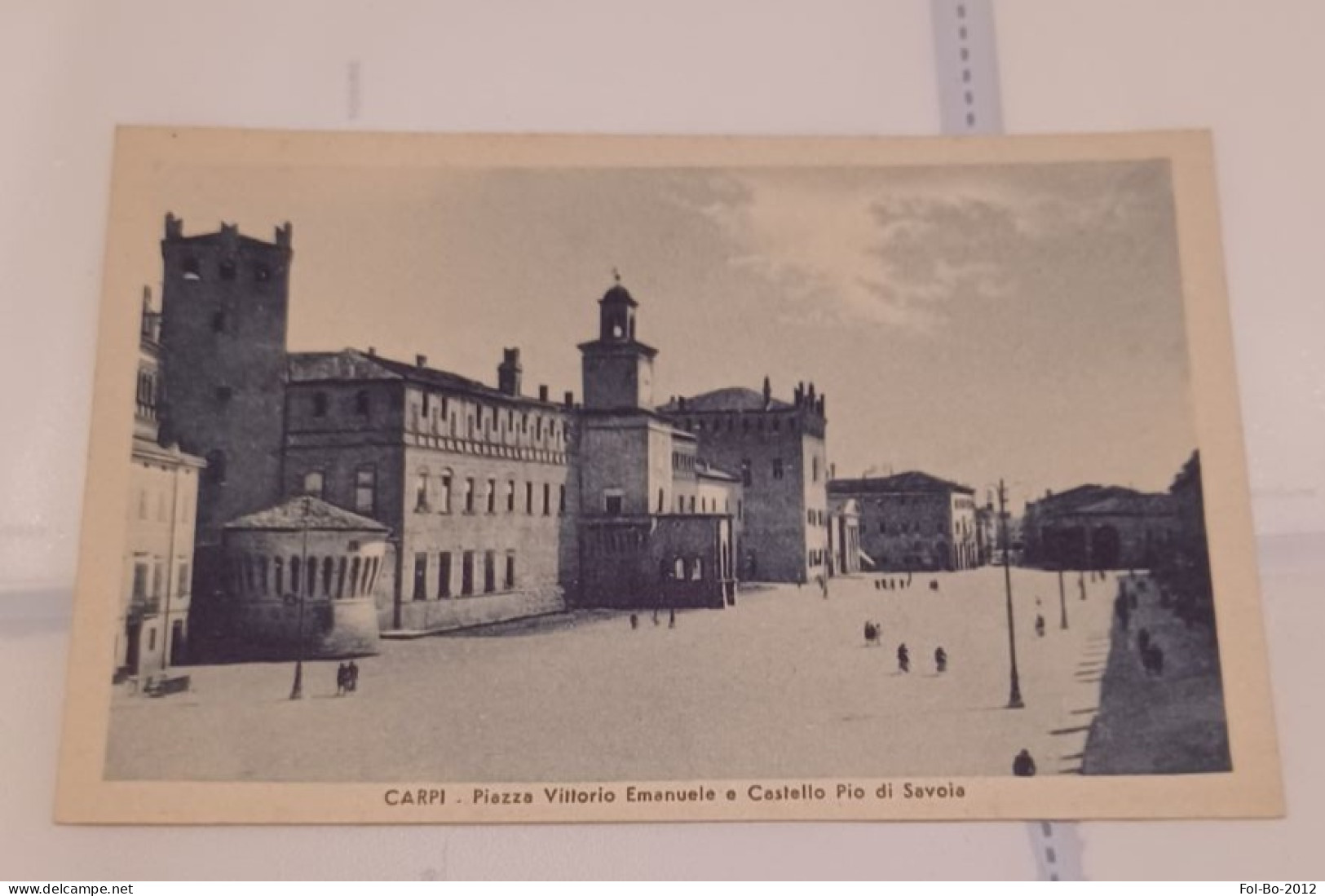 Carpi Piazza Vittorio Emanuele E Castello Pio Di Savoia No Circolata 1942 - Carpi