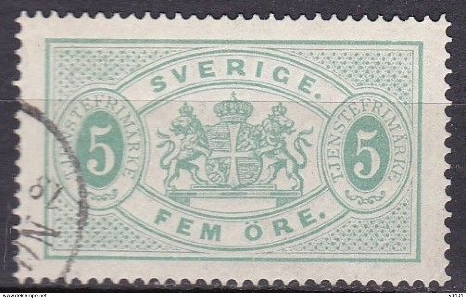 SE661 – SUEDE – SWEDEN – 1874-1881 – PERF 14 – MI # 3A USED 45 € - Service
