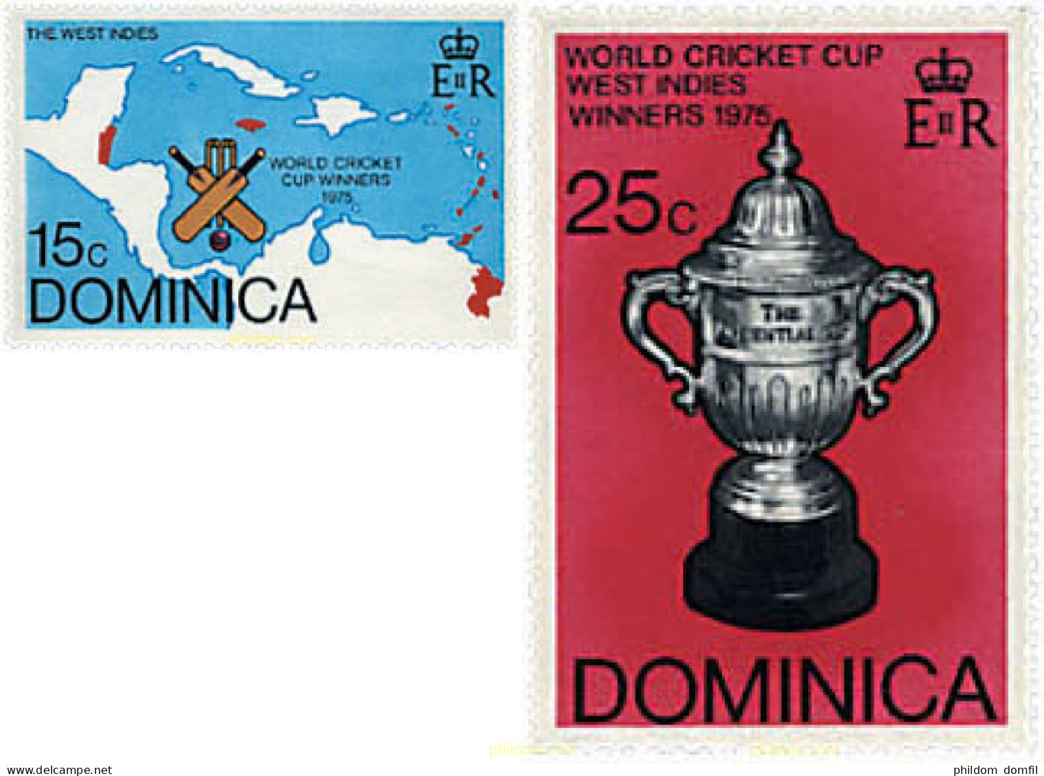 48625 MNH DOMINICA 1976 COPA DEL MUNDO DE CRICKET - Dominica (...-1978)