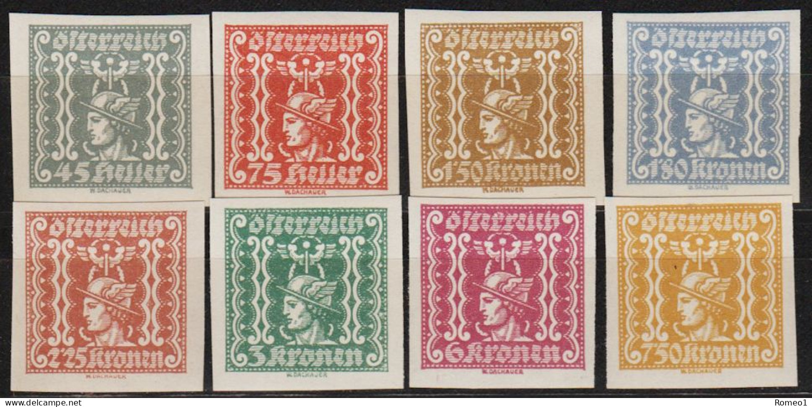 1921: Österreich Mi.Nr. 409 - 416 ** / Autriche Y&T No. J56 - J63 ** (d776) - Zeitungsmarken