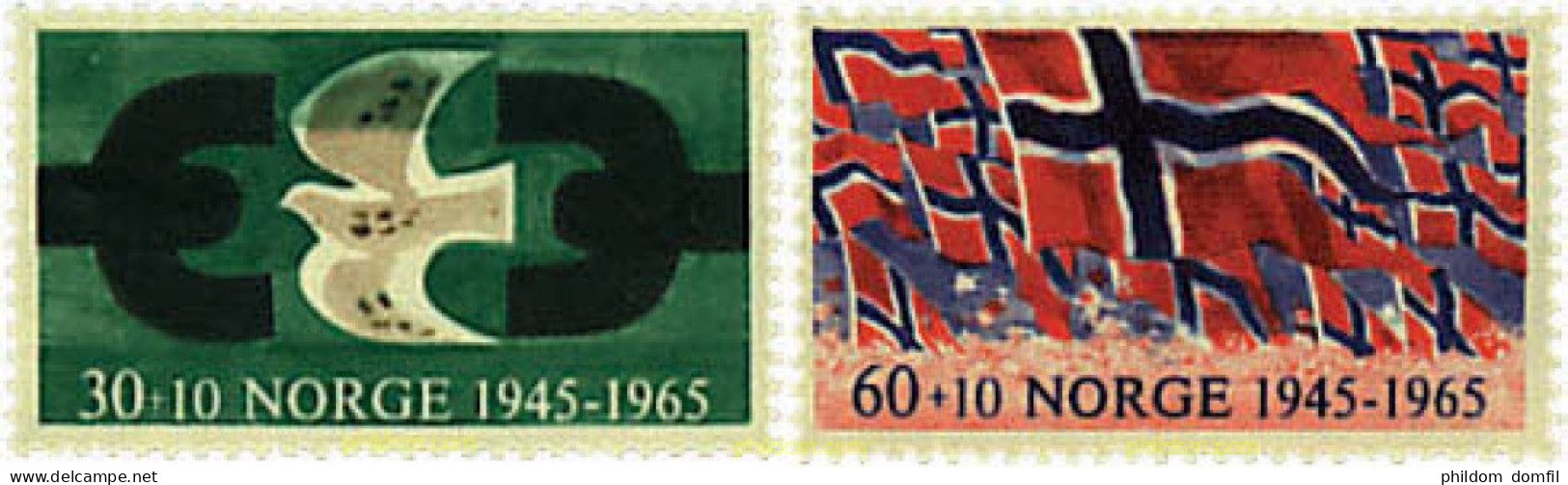 33602 MNH NORUEGA 1965 20 ANIVERSARIO DE LA LIBERACION - Nuevos