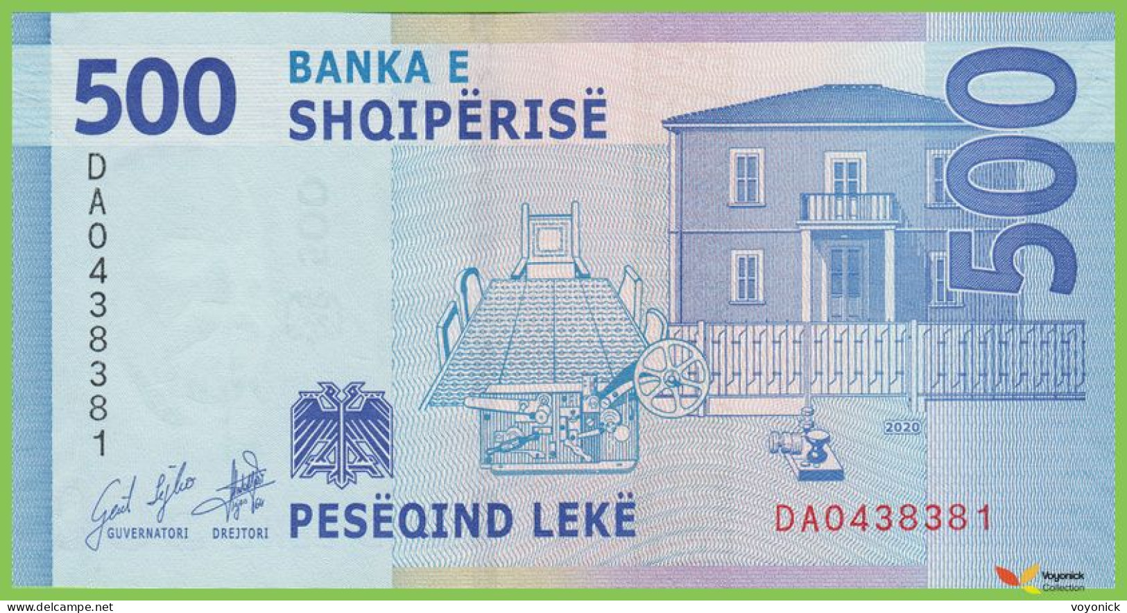 Voyo ALBANIA 500 Leke 2020(2022) P77 B323a DA UNC - Albanie