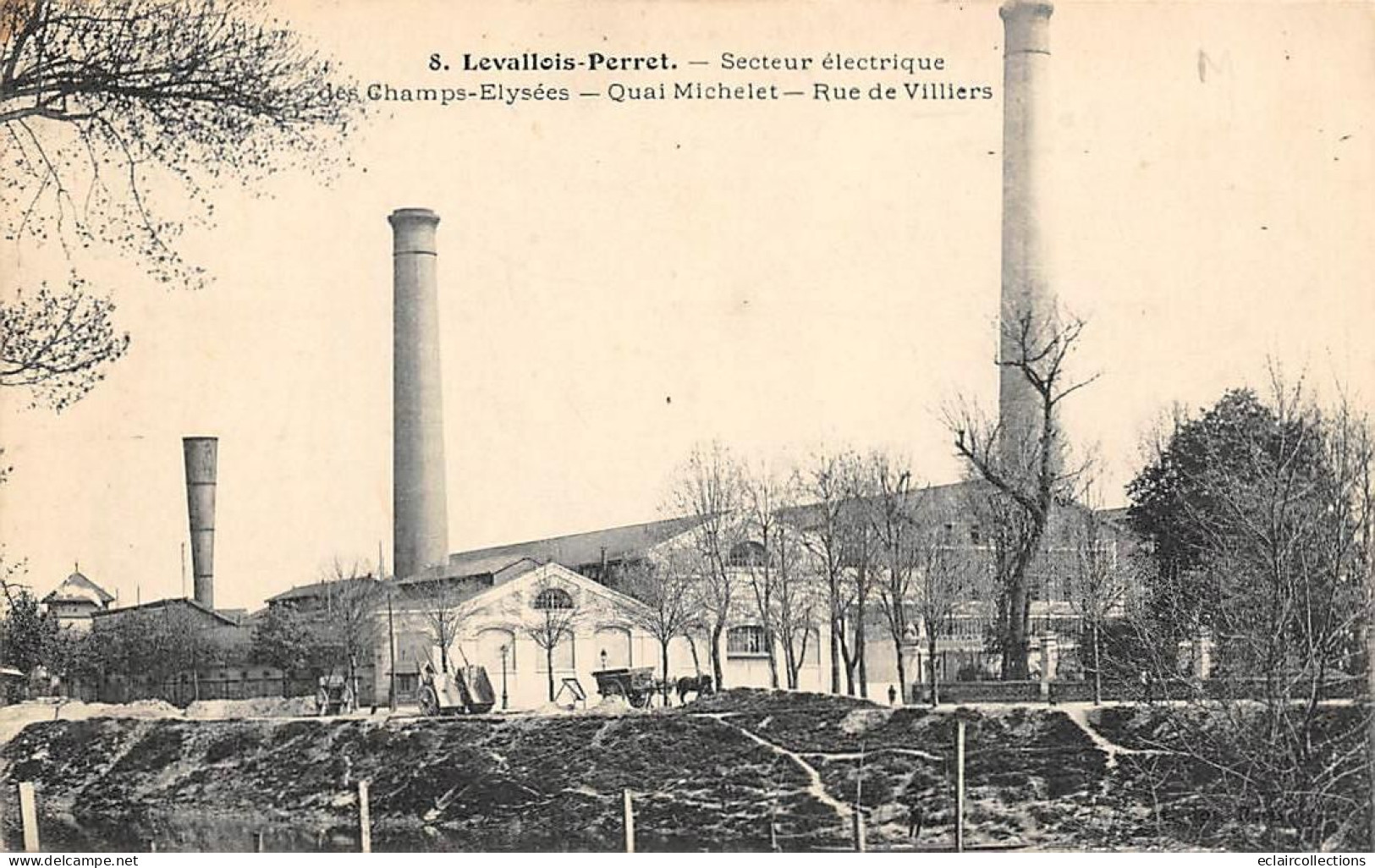 Levallois Perret          92       Secteur électrique Des Champs Elysées. Quai Michelet   N° 8      (Voir Scan) - Levallois Perret