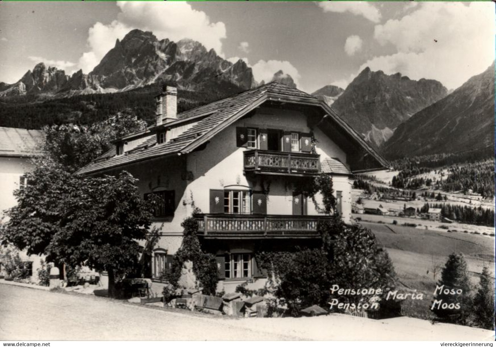 ! S/w Ansichtskarte Aus Sesto, Sexten, Pension Maria, Mosa, Dolomiten, Italien - Autres & Non Classés