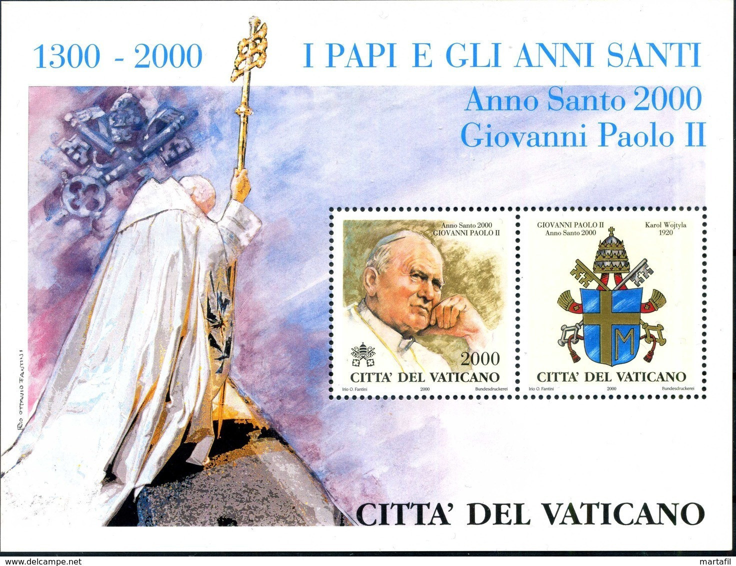 2000 VATICANO BF56 MNH ** - Blocchi E Foglietti