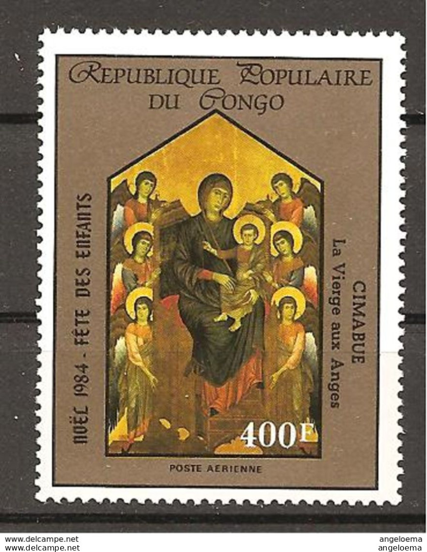 CONGO - 1984 CIMABUE Maestà Santa Trinità, Madonna Con Bambino E Angeli (Uffizi, Firenze) Nuovo** MNH - Madonne