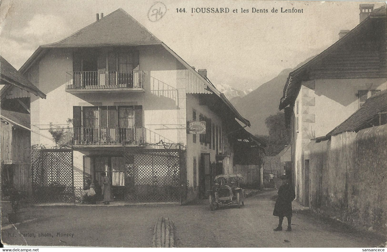 Doussard Et Les Dents De Lenfont écrite En 1915 - Doussard
