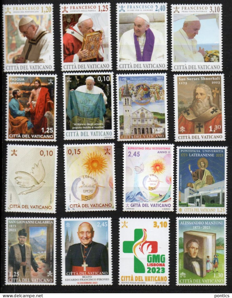 2023 - VATICANO - A1C - ANNATA - 24 VALORI - 6 BF - 1 LIBRETTO - INVIO GRATUITO ** - Unused Stamps