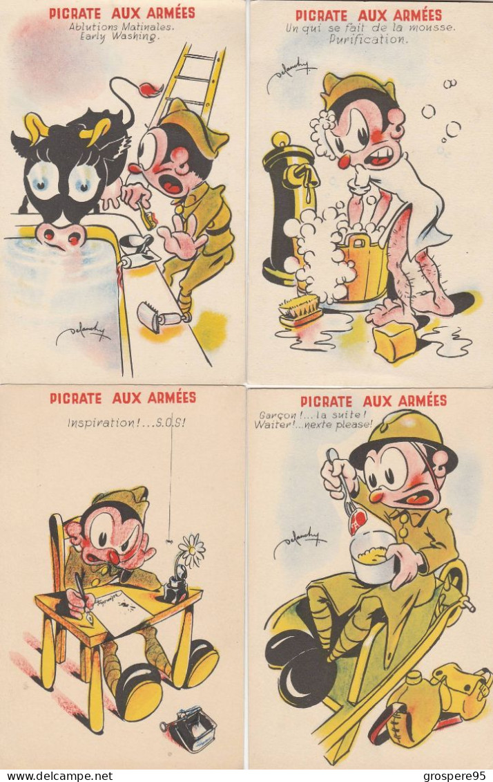 MILITARIA HUMOUR ILLUSTRATEUR DEFANCHY PICRATE AUX ARMEES 9 CARTES - Other & Unclassified