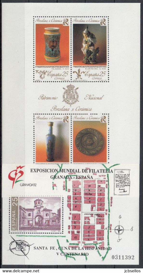 ESPAÑA 1991 Nº 3099/3151 AÑO COMPLETO NUEVO, MNH **, 44 SELLOS,3 HB,1 CARNET - Años Completos