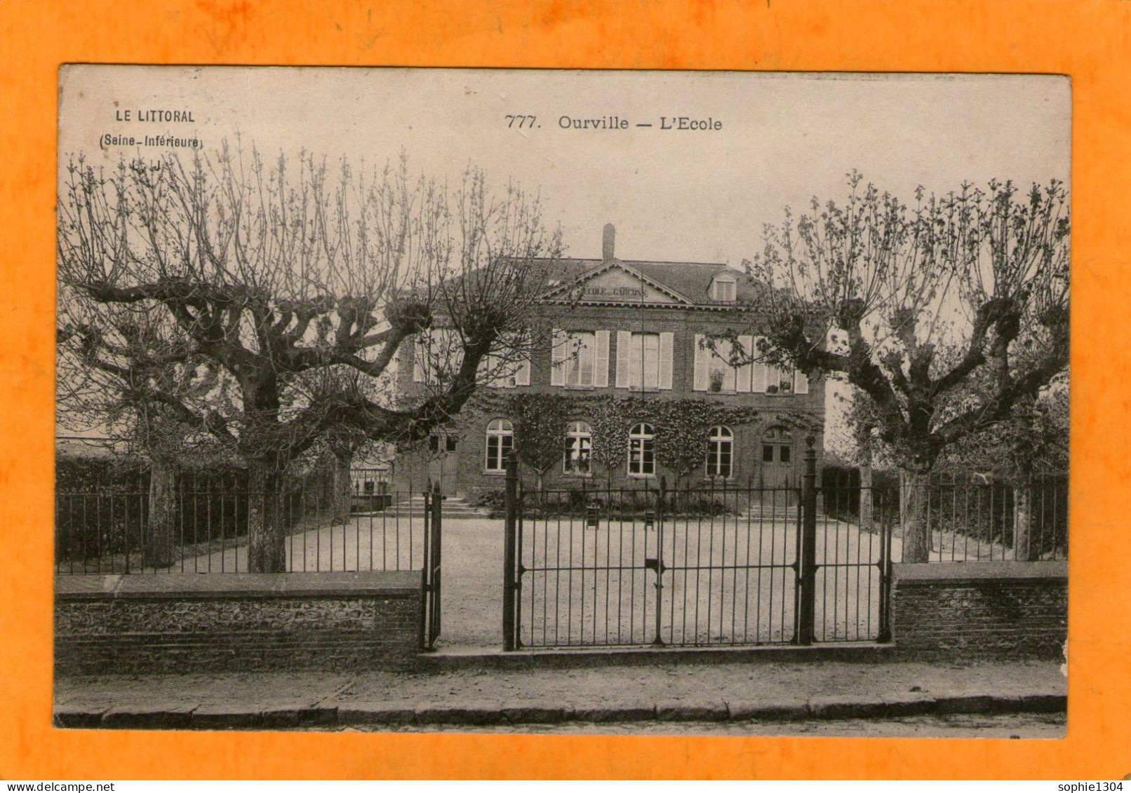 OURVILLE - L'Ecole - 1913 - - Ourville En Caux