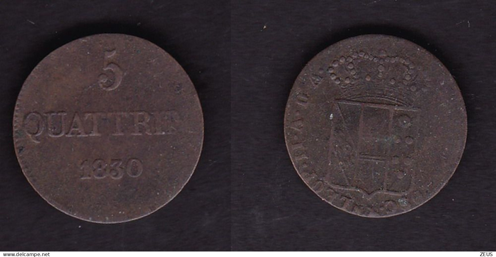 5 QUATTRINI 1830 TOSCANA LEOPOLDO II - Tuscan