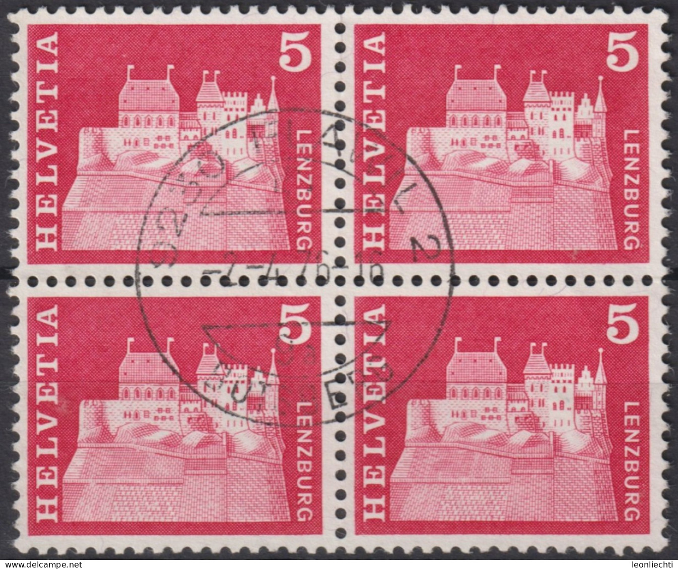 1968 Schweiz ° Zum: CH 412, Mi: CH 878, Lenzburg, Baudenkmäler, - Usati