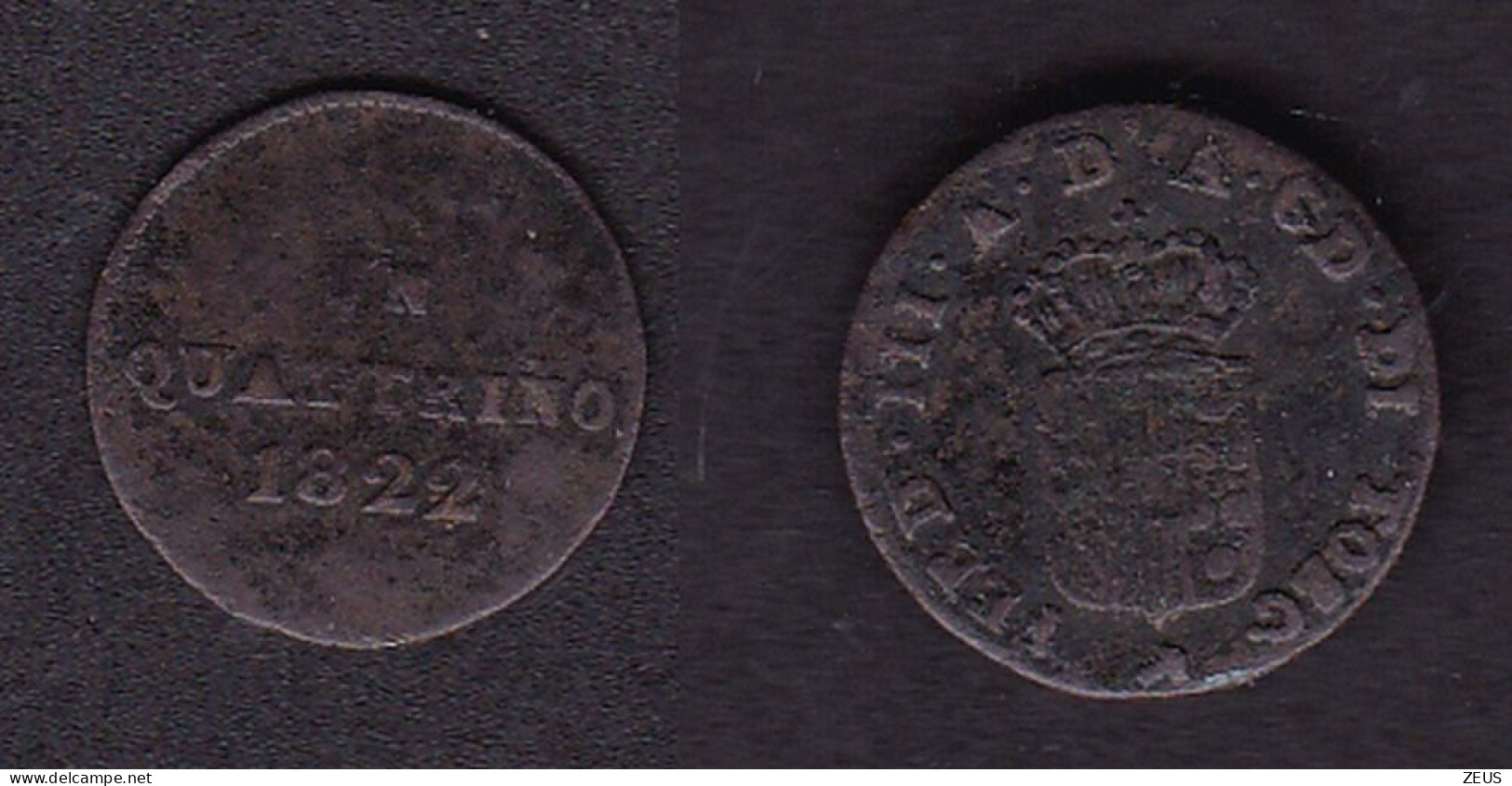 1 QUATTRINO 1822 FIRENZE FERDINANDO III - Tuscan