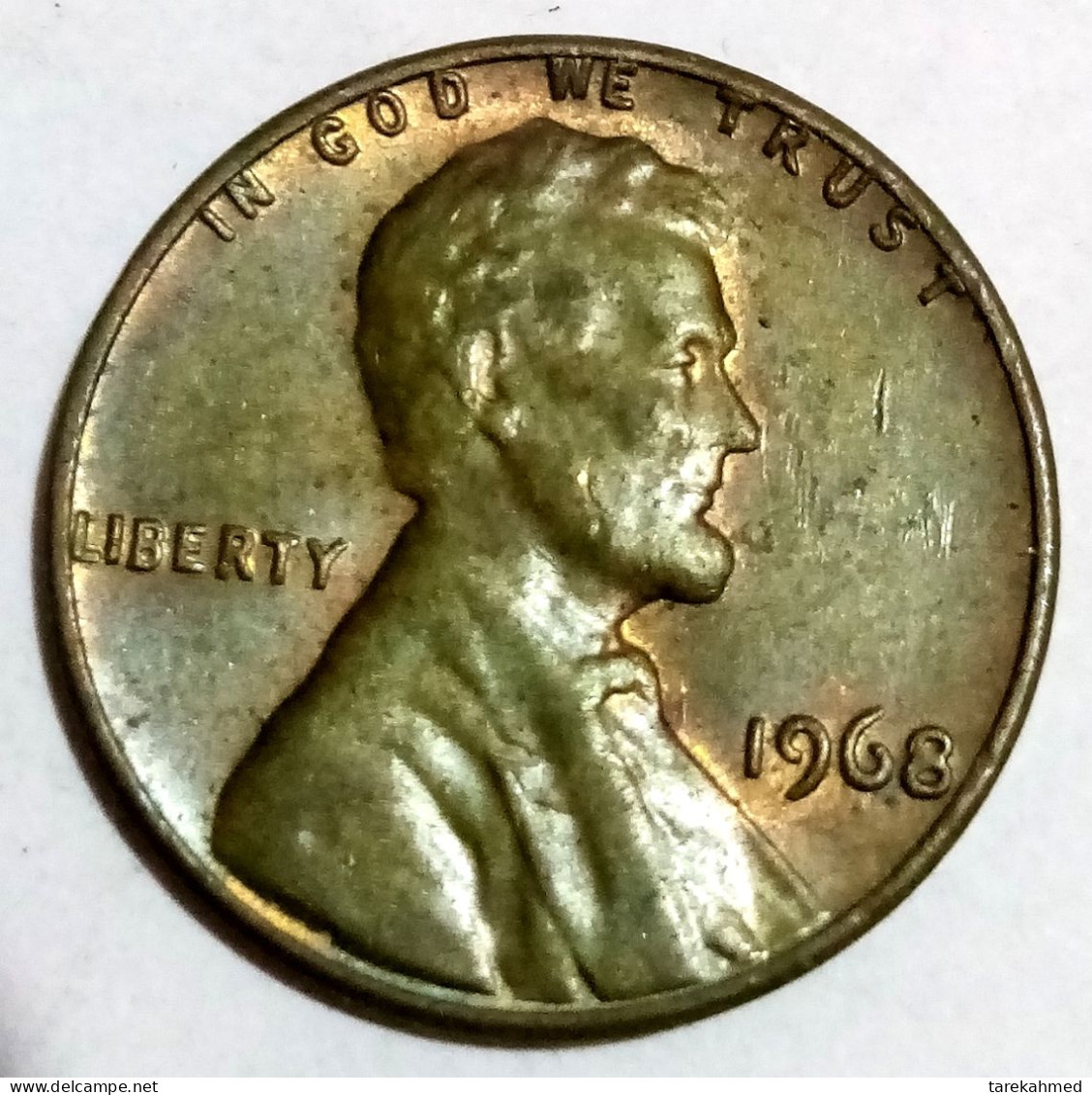 USA, Lincoln Cent, 1968, Philadelphie, Agouz - 1959-…: Lincoln, Memorial Reverse