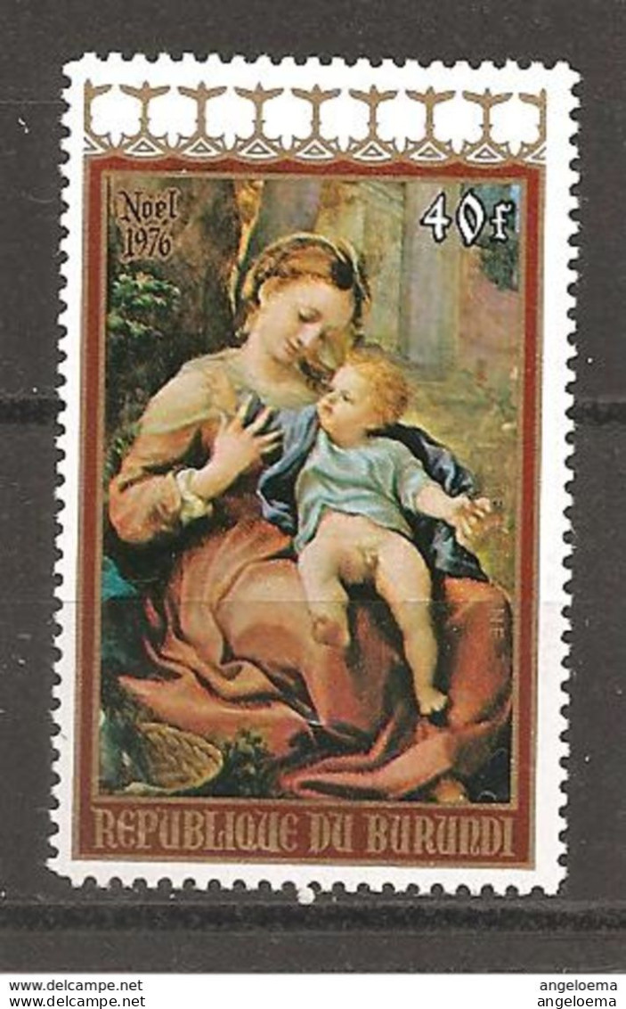 BURUNDI - 1976 IL CORREGGIO Madonna Con Bambino (Madonna Della Cesta) (National Gallery, Londra) Nuovo** MNH - Madonnen