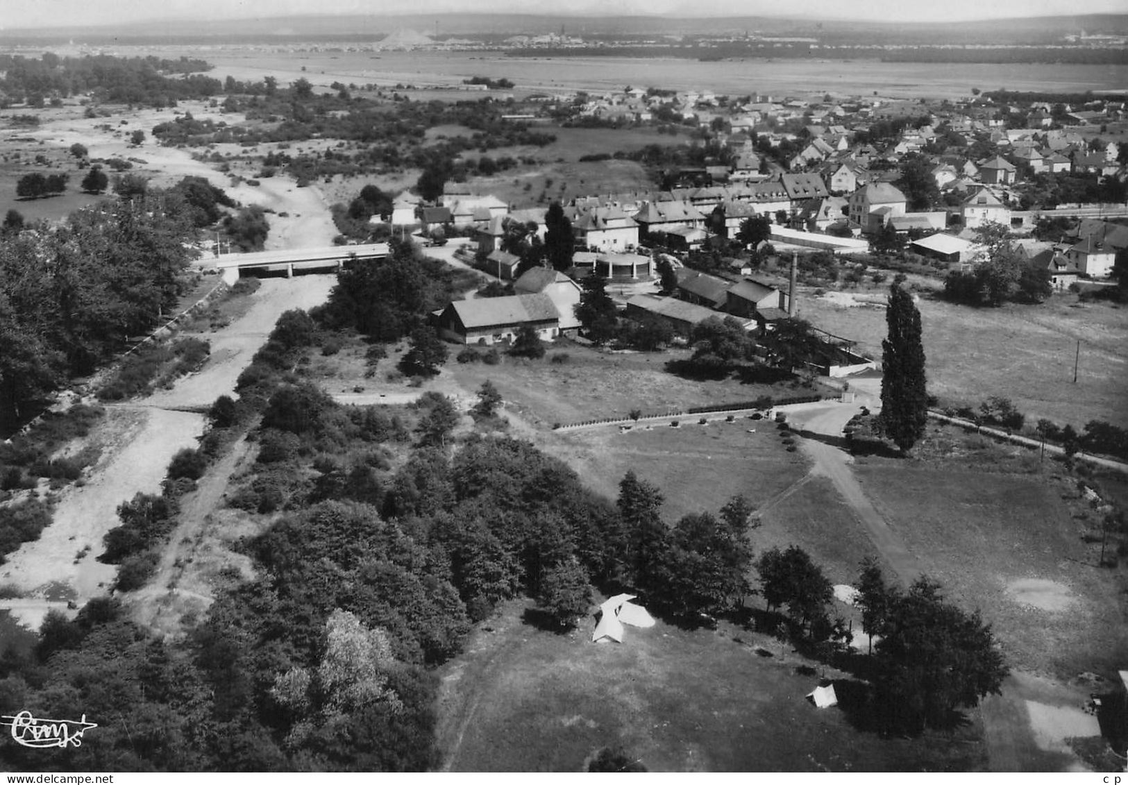 Cernay - La Thur Et La Place Du Camping  -  CPSM °J - Cernay