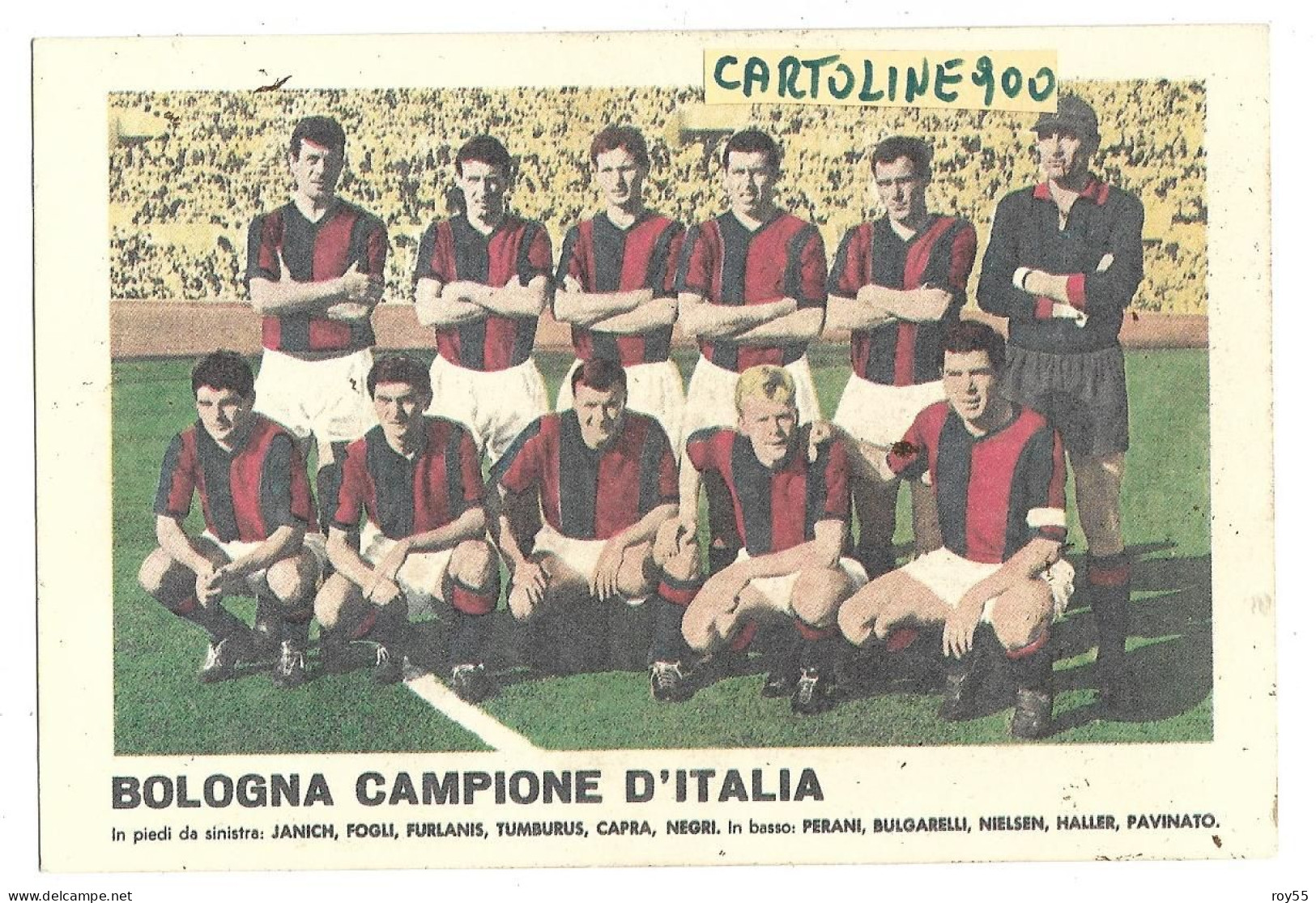 Sport Calcio Emilia Romagna Bologna Campione D'italia  Veduta Foto Squadra Di Calcio (vedi Retro) - Fútbol