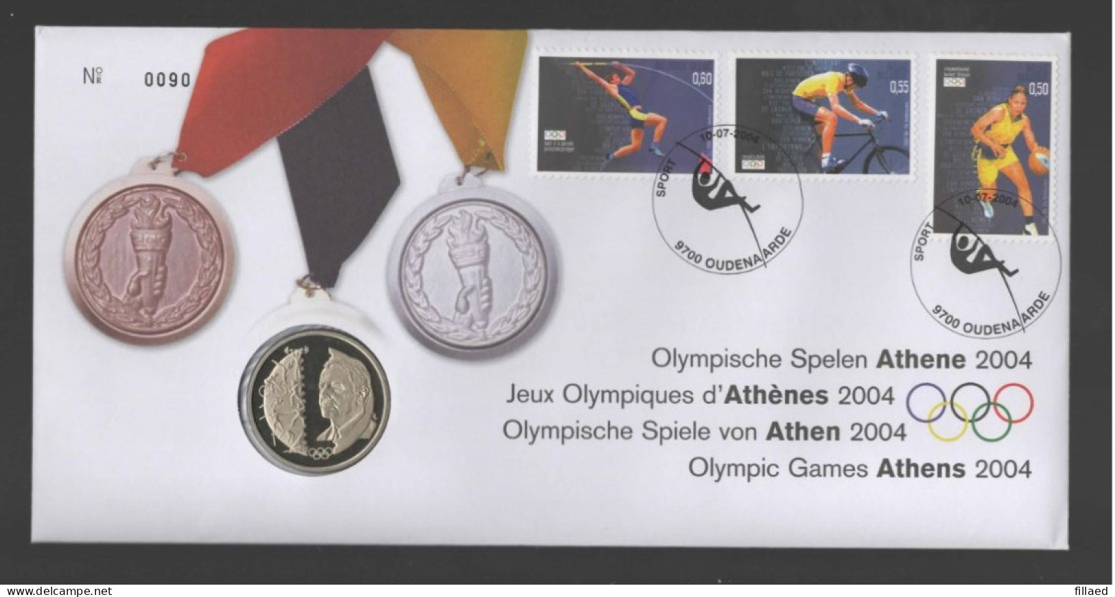België: Numisletters 3303/05 Sport. Olympische Spelen. - Numisletter