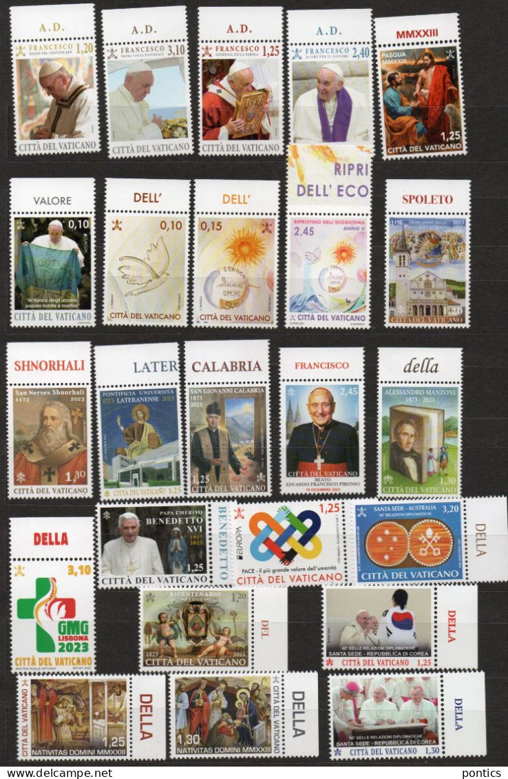 2023 - VATICANO - AE2B - ANNATA - 24 VALORI - 6 BF- INVIO GRATUITO ** - Ungebraucht