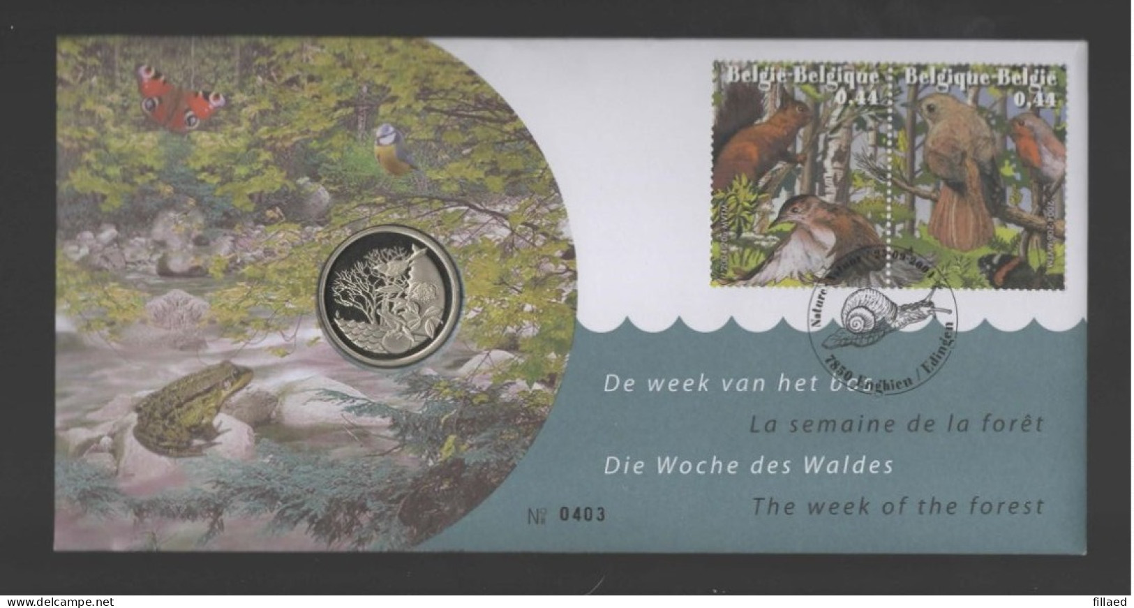 België: Numisletters 3312/13 Natuur: Week Van Het Bos. - Numisletter