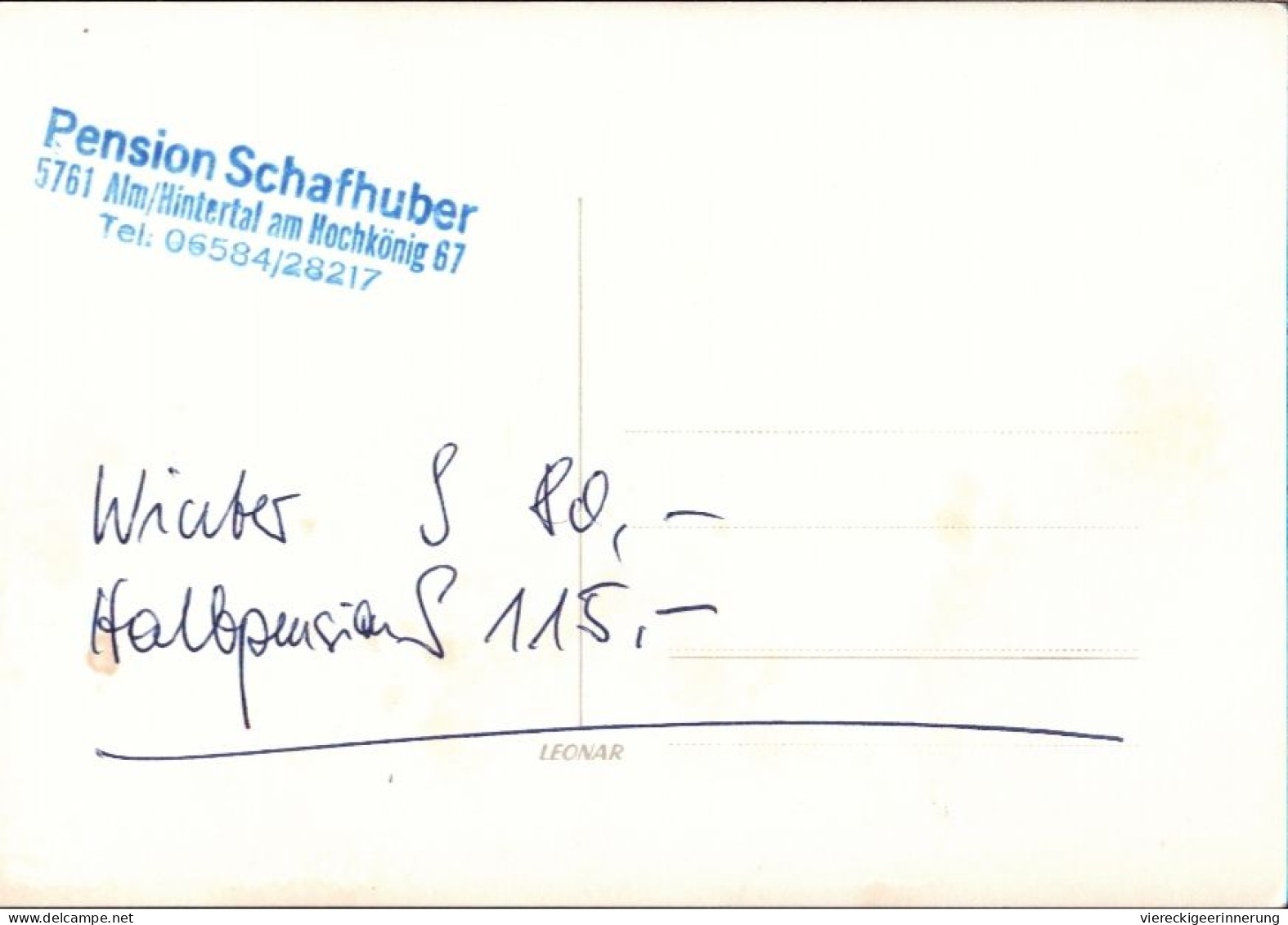 ! S/w Fotokarte, Pension Schafhuber , 5761 Alm / Hintertal Am Hochkönig, Österreich - Autres & Non Classés