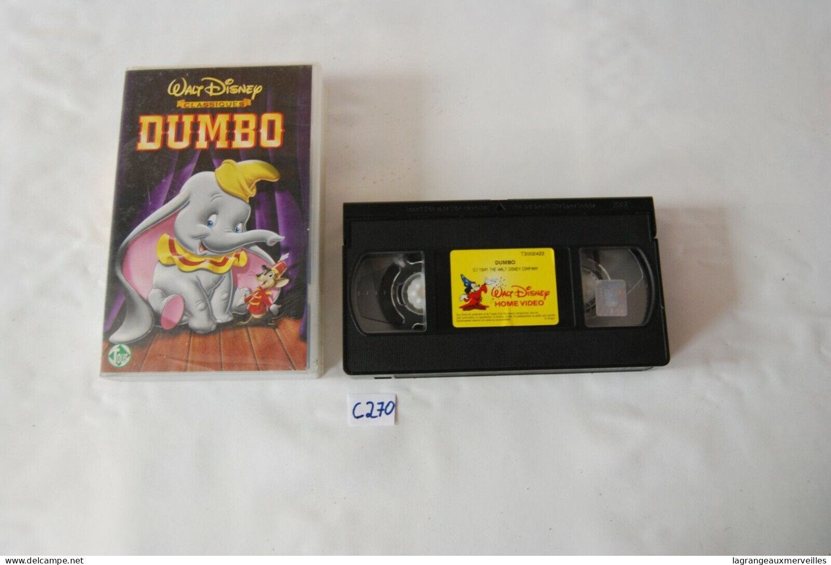 C270 - K7 VIDEO VHS - Dumbo - Walt Disney - Cartoons