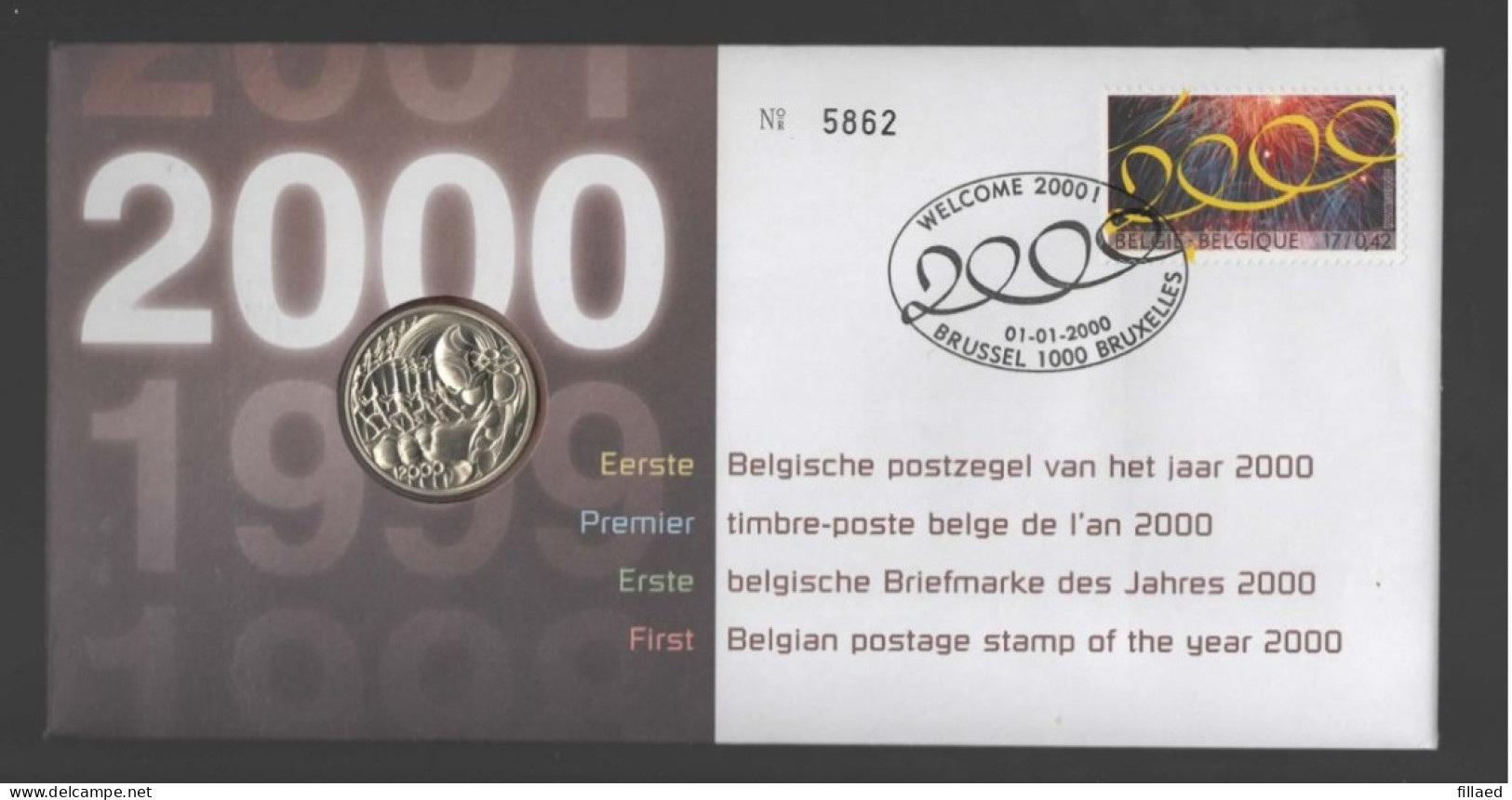 België: Numisletters 2878 Welcome 2000. - Numisletter